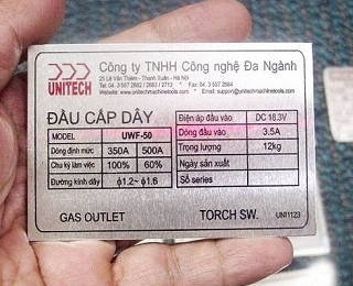 Sản xuất tem kim loại ăn mòn giá rẻ, bảo hành tốt